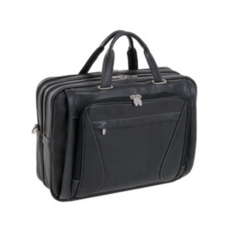 Mcklein S Series Irving Park Leather Double Compartment Laptop Case 15575
