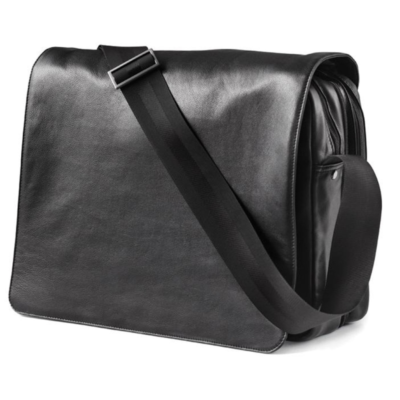 NLDA Leather Messenger With Express Scan 667-3545