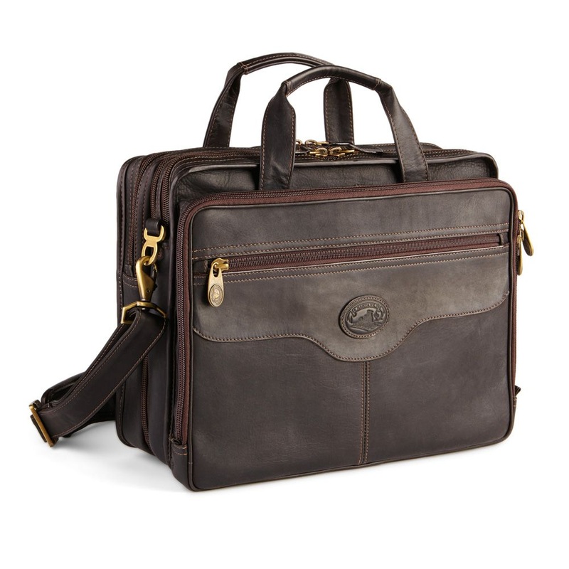 NLDA Passage2 Leather Compact Express Scan Briefcase 765-8975
