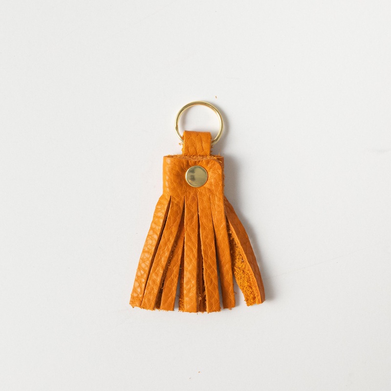 Orange Cypress Tassel Keychain