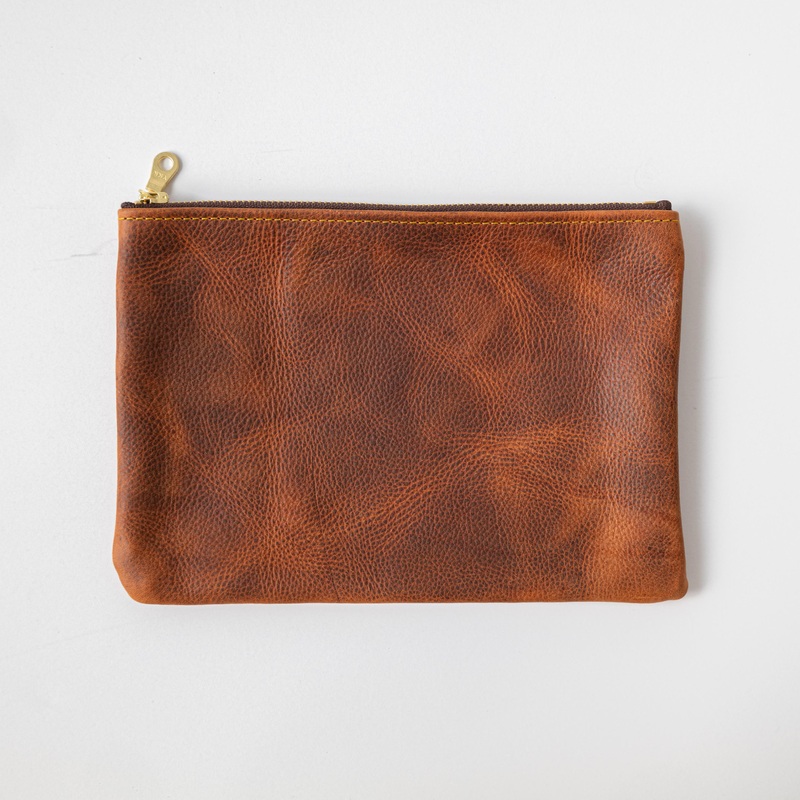 Tan Kodiak Medium Zip Pouch