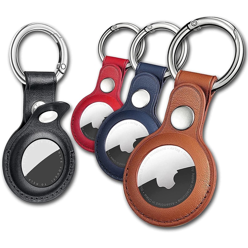 4 Pack AirTag Keychain Holder for Apple with Key Ring, Multi-Color