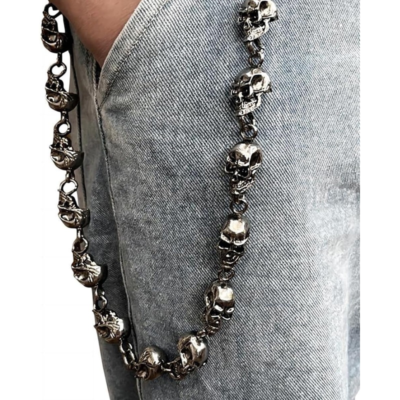 Heavy Punk Belt Chain Biker Wallet Chain Skull Goth Trouser Chains