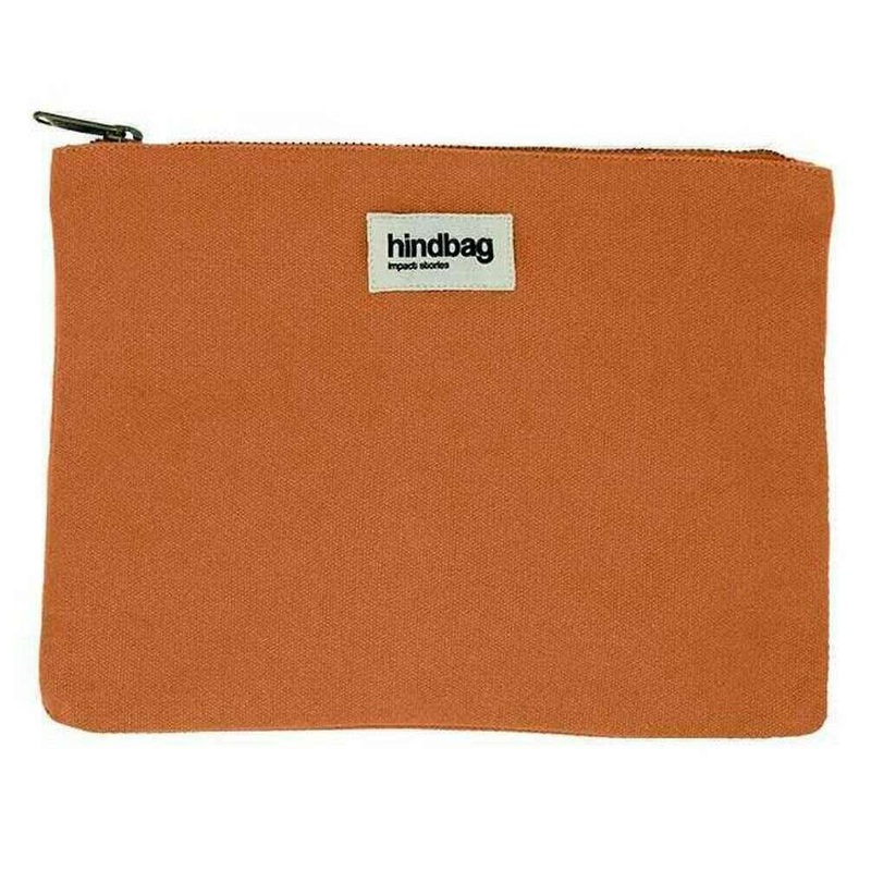 Hindbag Ema Medium Zipped Pouch - Sienna Orange