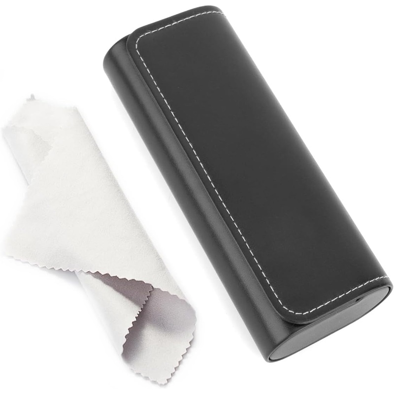 Raylove Unisex Leathers Hard Shell Eyeglasses Cases, Protective Case for Glasses