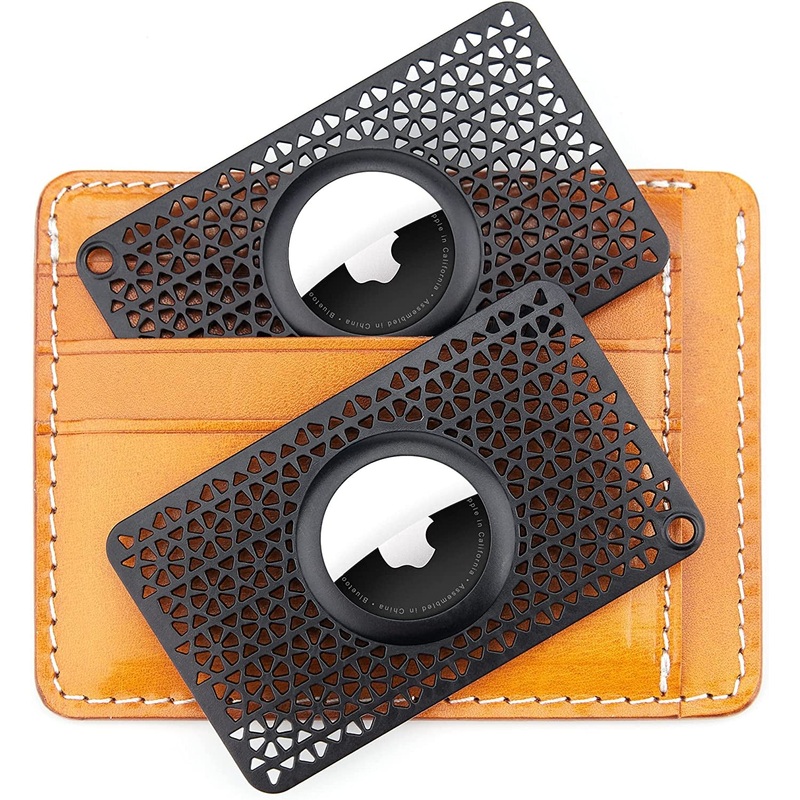 Ultra Thin for Airtag Wallet Card Holder 2 Pack 0.1 inch Thickness