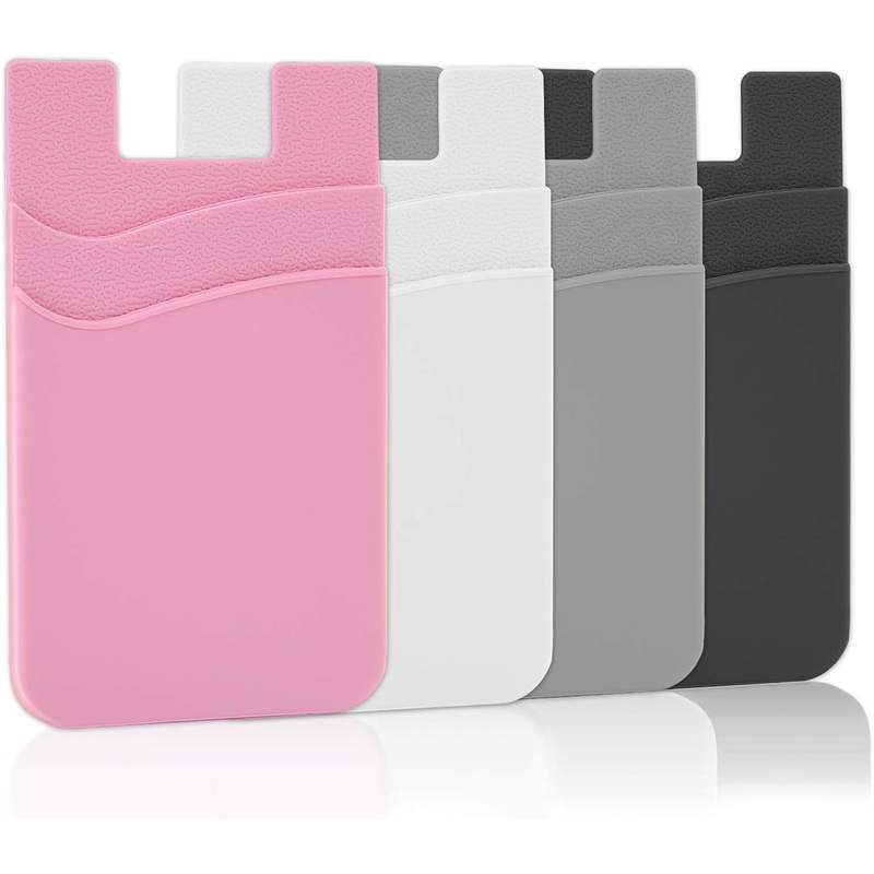 4 Pack Card Holder for Back of Phone, Phone Wallet