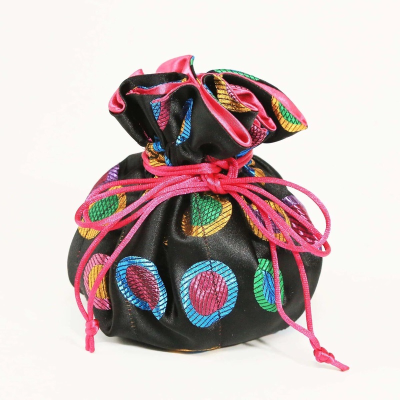 Cathayana Travel Jewelry Pouch - Black Dots
