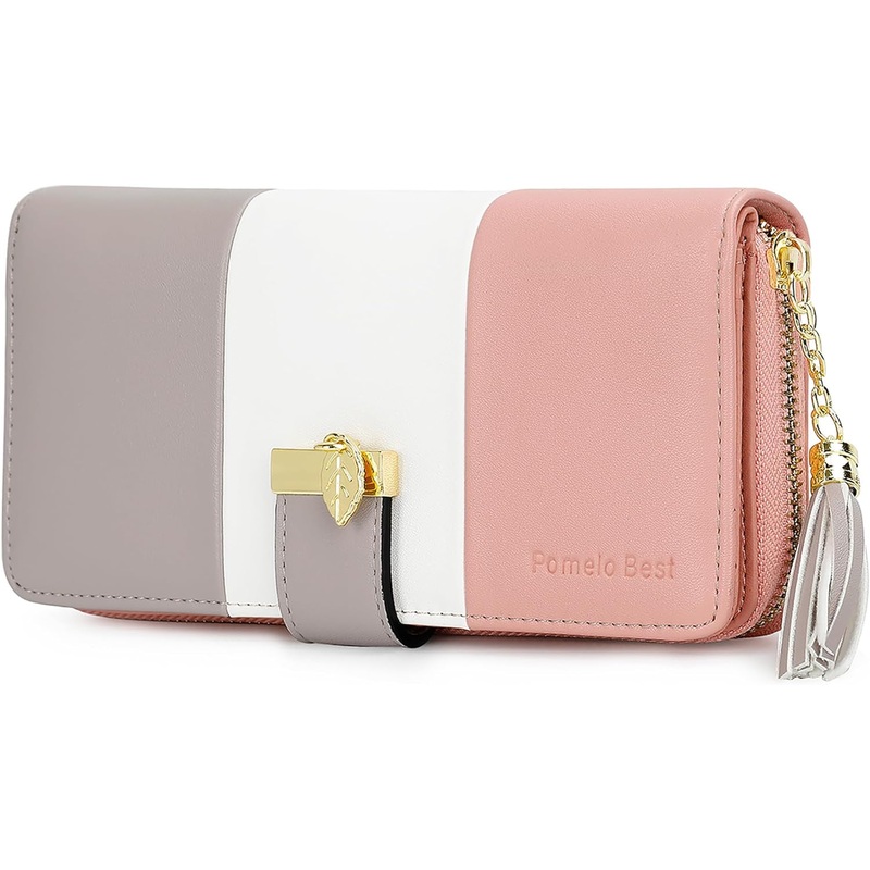 Clutch Wallets for Women with Multiple Card Slots and Cellphone Compartment