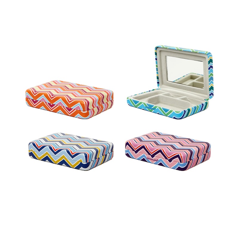 Kikkerland Design Portable Striped Jewelry Case