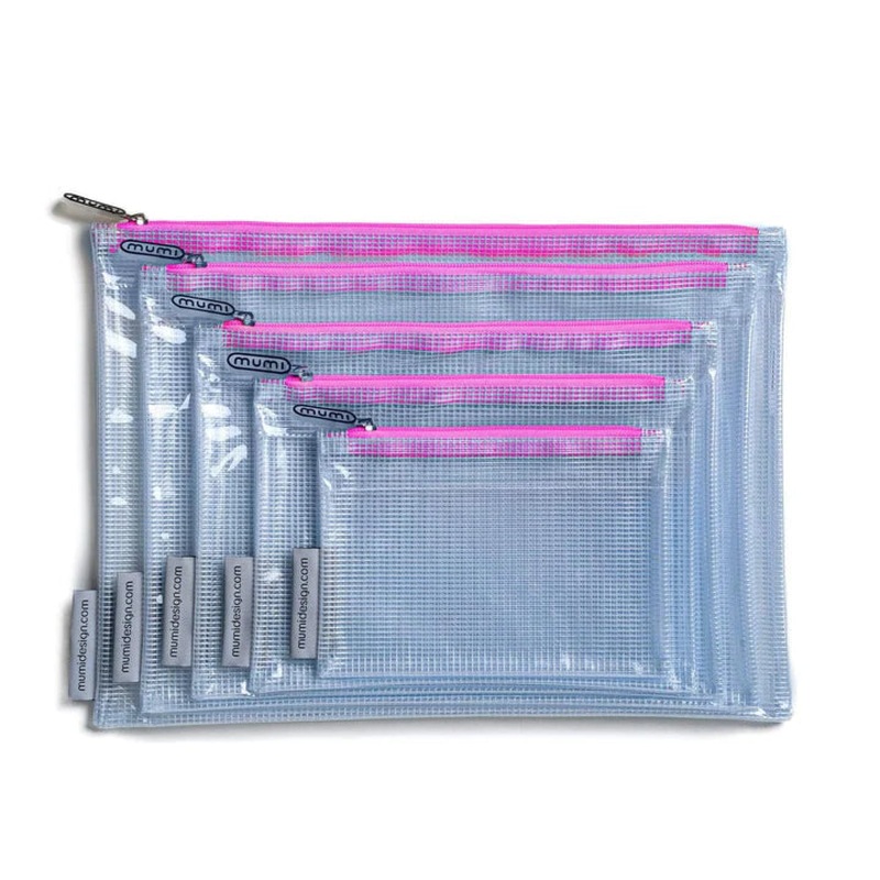Mumi Organizing Pouches  Set of 5 - Pink