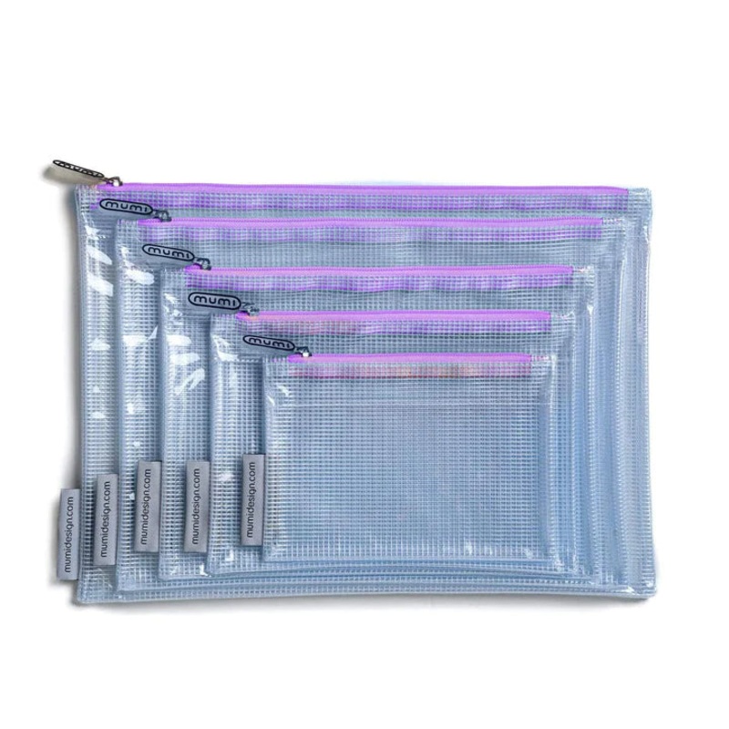 Mumi Organizing Pouches Set of 5 - Purple
