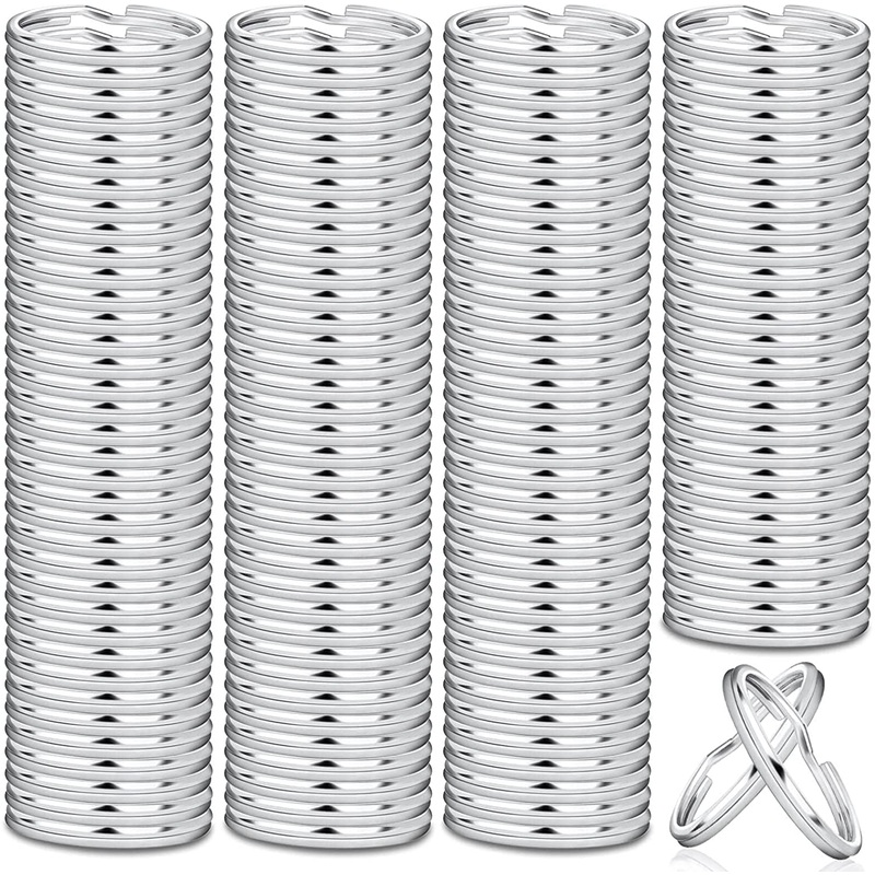 Paxcoo 100 Pack Keyrings, Split Key Rings Bulk for Keychain and Crafts (1 Inch)