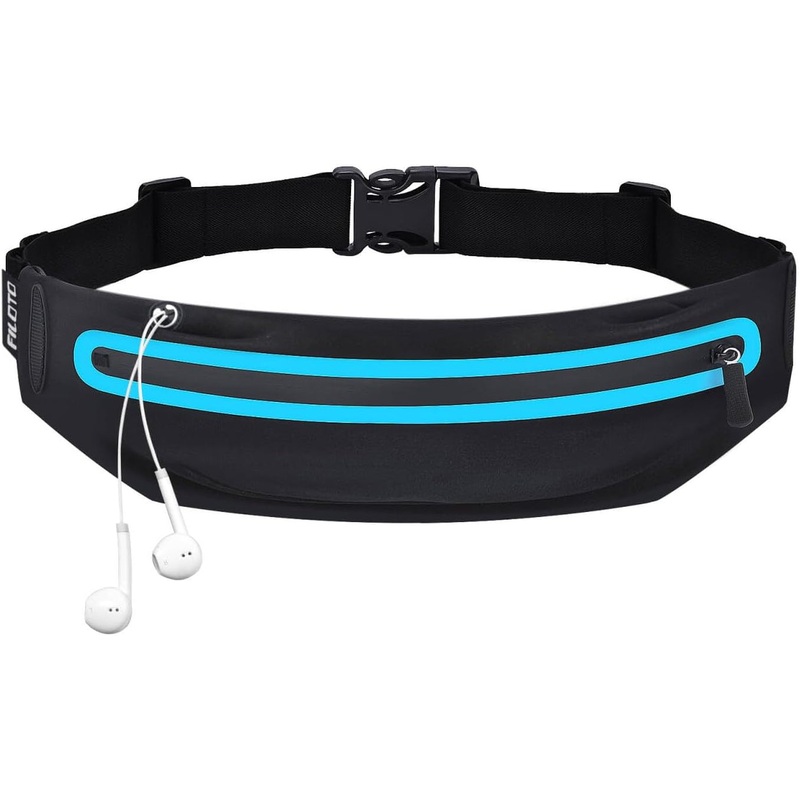 Running Belt Fanny Pack, Running Waist Pack for Women & Men USA Patented Hands-Free Reflective Runner Pouch Belt Fitness Workout Bag No-Bounce Adjustable Sport Travel Fanny Pack Cell