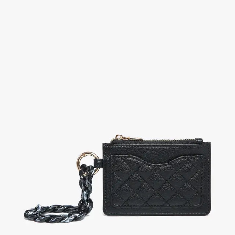 Jen & Co. Rhodes Quilted Wallet w/Chain Bangle - Black