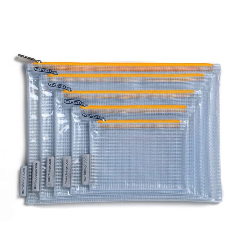 Mumi Organizing Pouches  Set of 5 - Orange