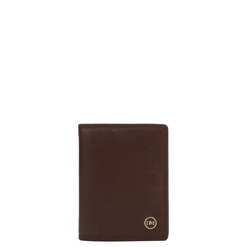 11 Slots Leather Card Case - Brown