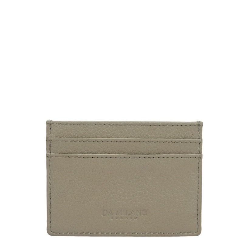 5 Slots Leather Card Case - Khaki