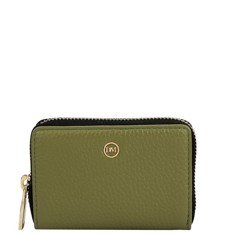 6 Slots Wax Leather Card Case - Fern