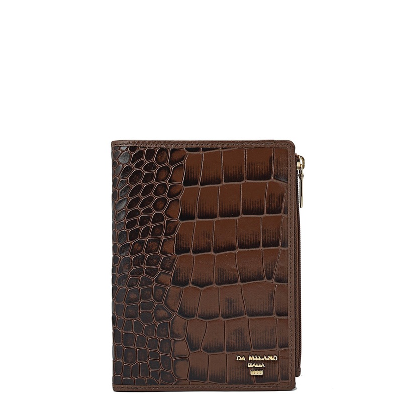Croco Leather Passport Case - Date