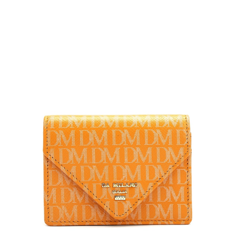 Monogram Leather Card Case - Flame