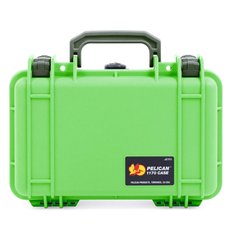 Pelican 1170 Case, Lime Green with OD Green Handle & Latches