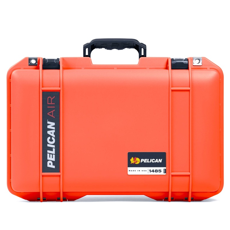 Pelican 1485 Air Case, Orange with Black Handle & TSA Locking Latches