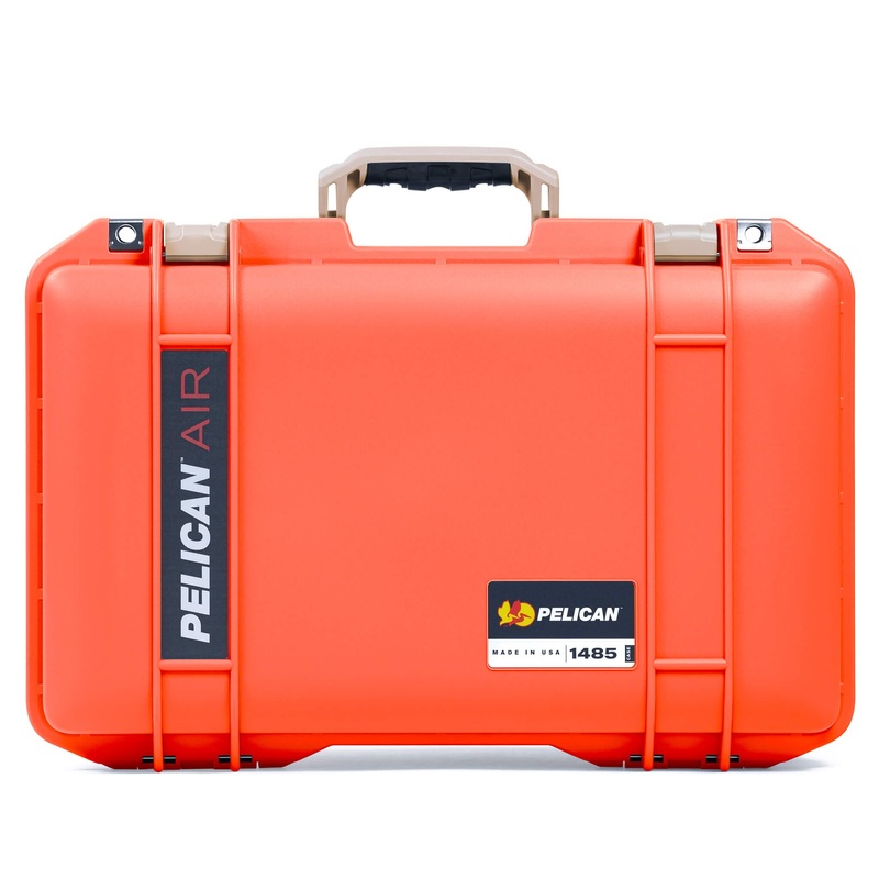 Pelican 1485 Air Case, Orange with Desert Tan Handle & Latches