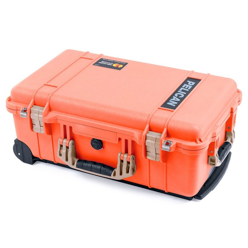 Pelican 1510 Case, Orange with Desert Tan Handles & Latches