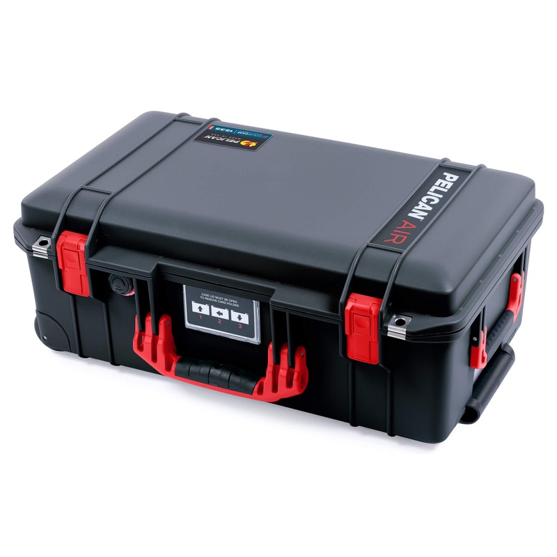 Pelican 1535 Air Case, Black with Red Handles & Latches