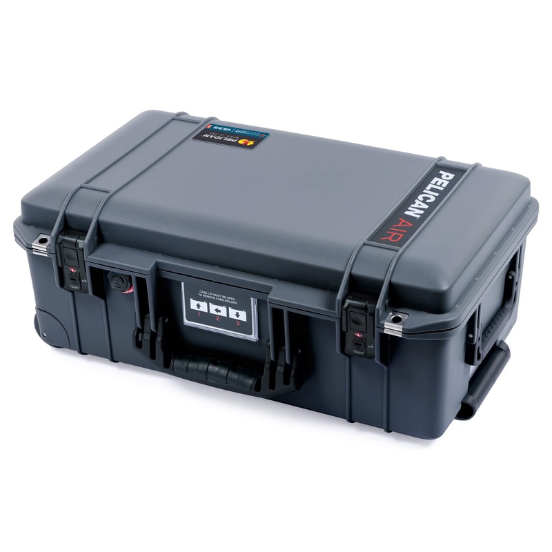 Pelican 1535 Air Case, Charcoal with Black Handles & TSA Locking Latches