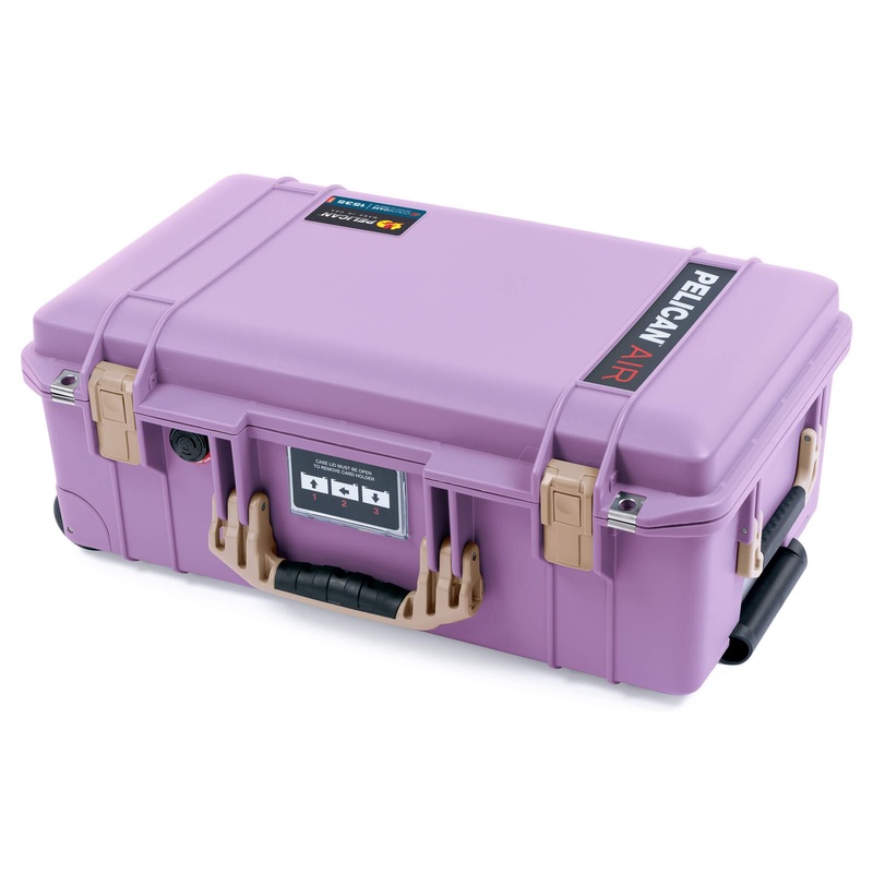 Pelican 1535 Air Case, Lilac with Desert Tan Handles & Latches