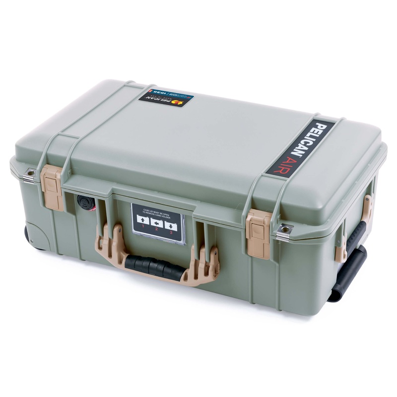 Pelican 1535 Air Case, Sage with Desert Tan Handles & Latches
