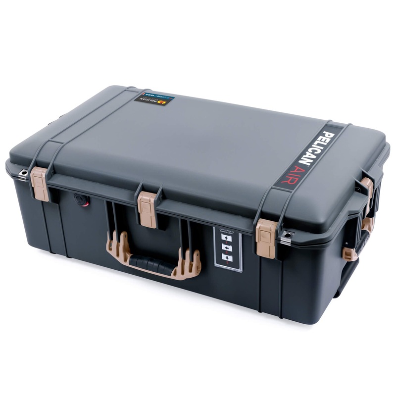 Pelican 1595 Air Case, Charcoal with Desert Tan Handles & Latches