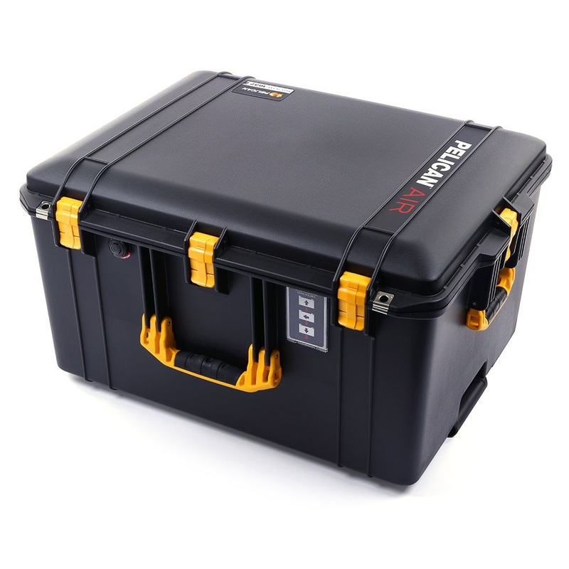 Pelican 1637 Air Case, Black with Yellow Handles & Latches