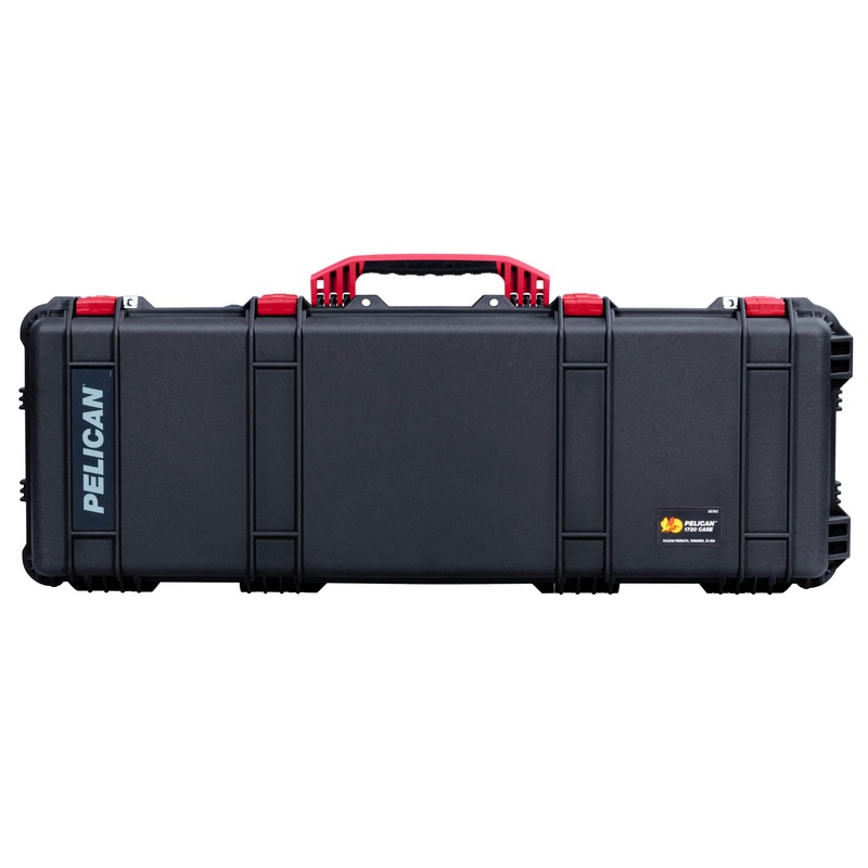 Pelican 1720 Protector Long Case, Black with Red Handles & Latches (Gen2)
