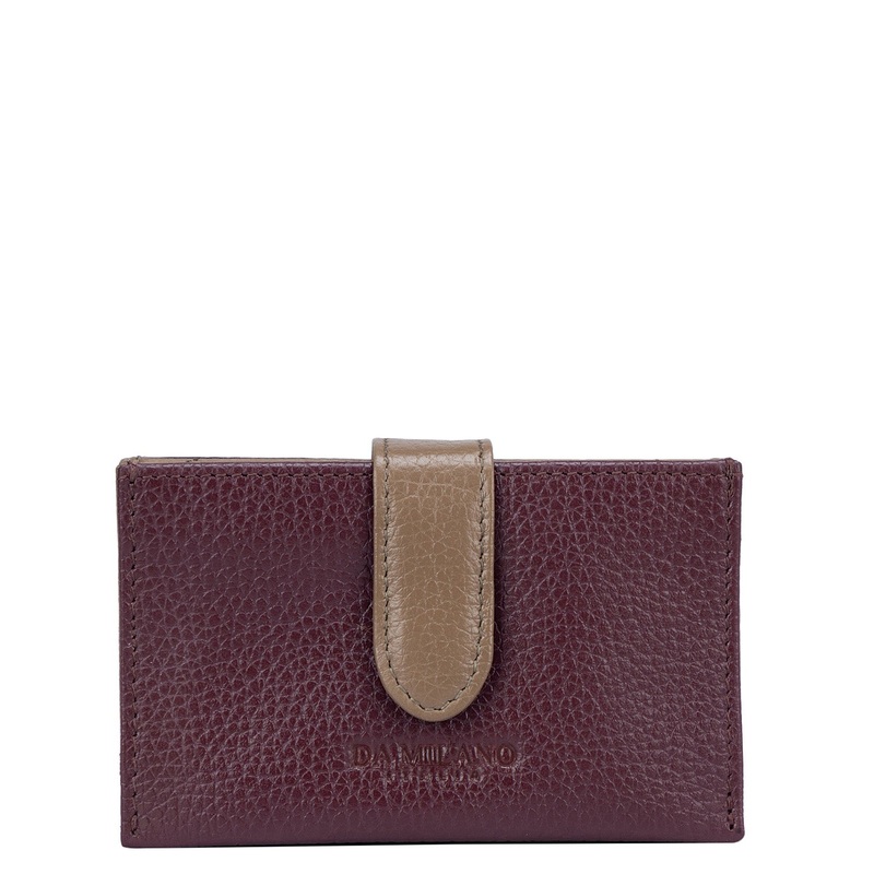 Wax Leather Card Case - Blood Stone