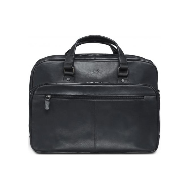 Mancini BUFFALO Expandable Double Compartment Briefcase for 15.6 Inch Laptop / Tablet