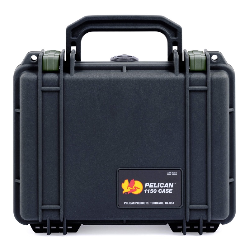 Pelican 1150 Case, Black with OD Green Latches