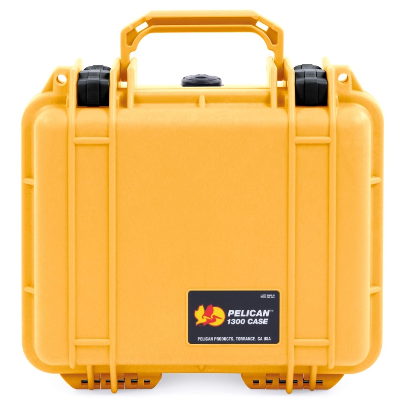 Pelican 1300 Case, Yellow with Black Latches