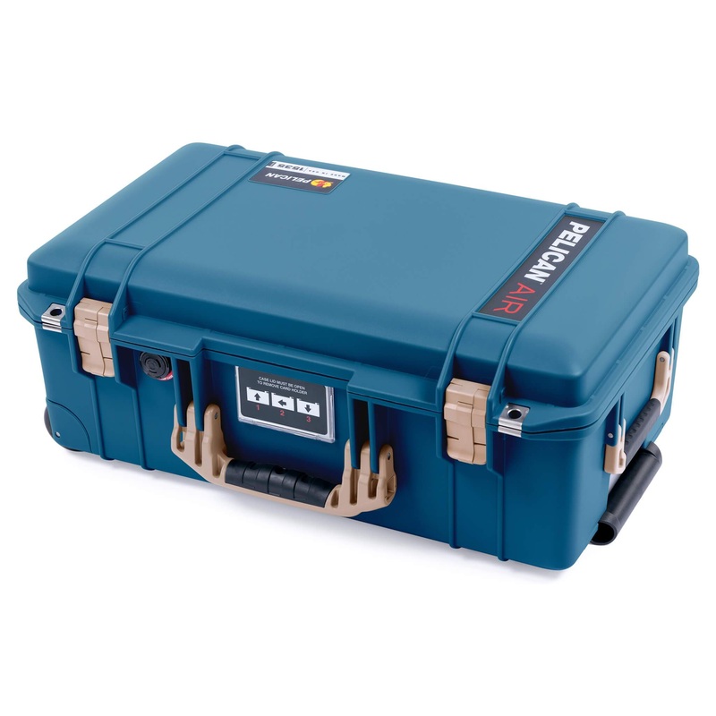 Pelican 1535 Air Case, Indigo with Desert Tan Handles & Latches