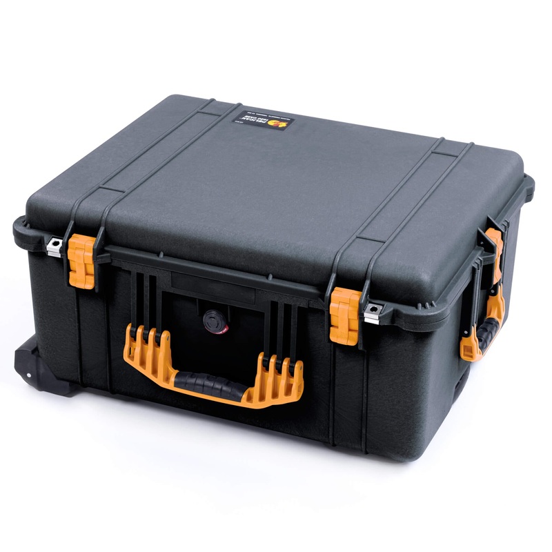Pelican 1620 Case, Black with Yellow Handles & Latches