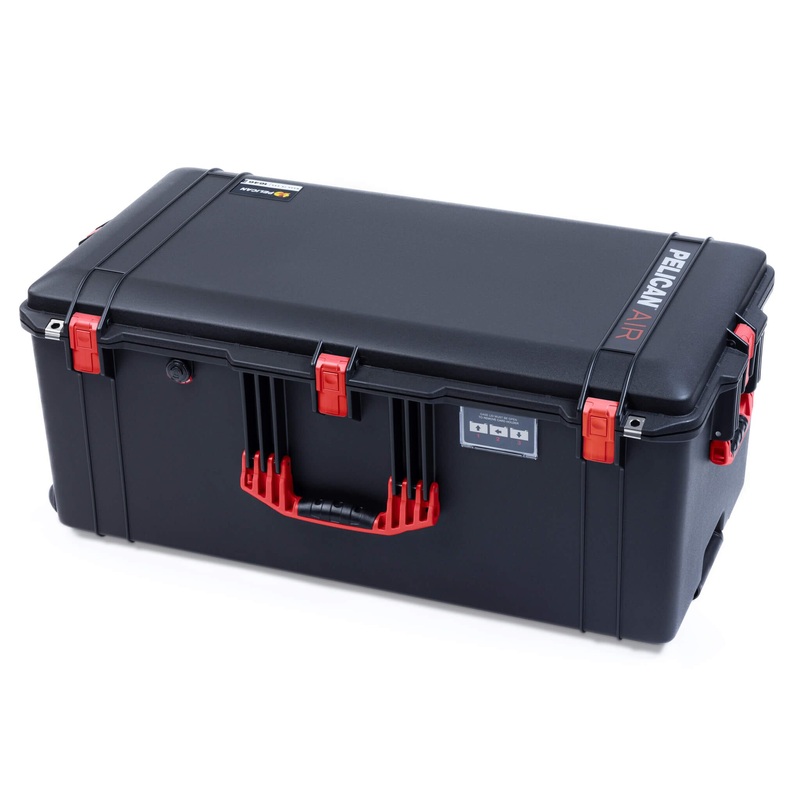 Pelican 1646 Air Case, Black with Red Handles & Latches
