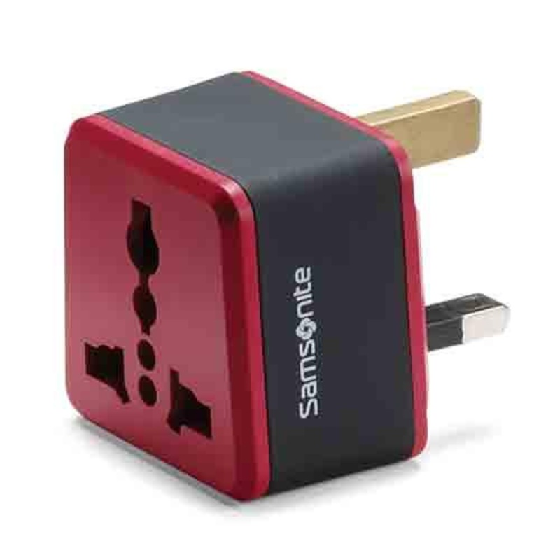 Samsonite Grounded Adapter Plug - United Kingdom, Ireland, Hong Kong & Singapore