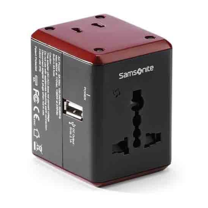 Samsonite Worldwide Power Adapter with USB
