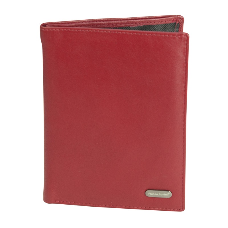 Franco Bonini - 3047Leather Passport & Credit Card Cover - Red