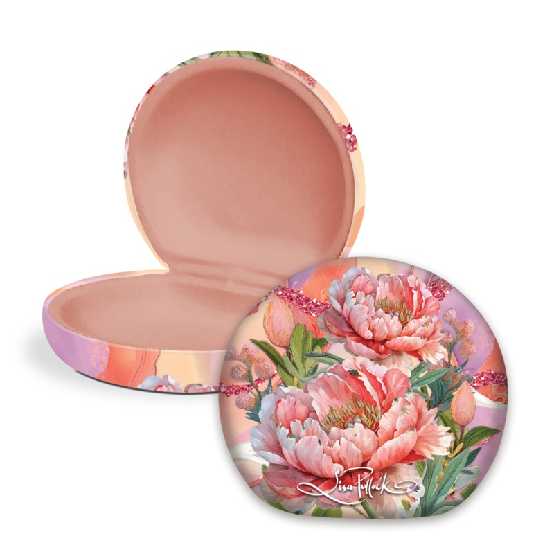 Lisa Pollock - TC55 Small Travel accessory case - Coral Peony