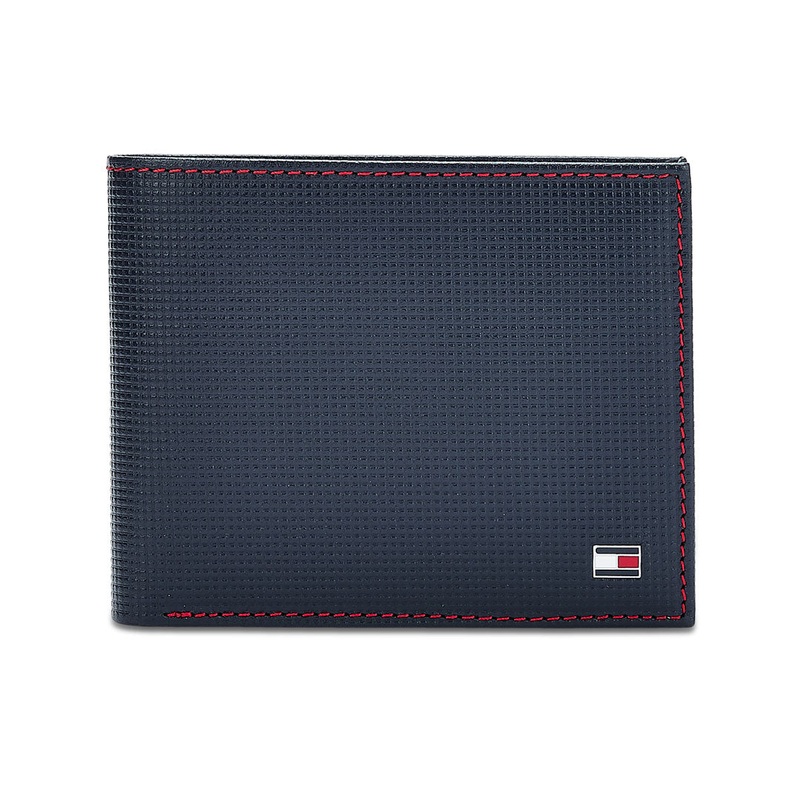 Tommy Hilfiger Romont Plus Men's slim fold Leather Global Coin Wallet-Navy