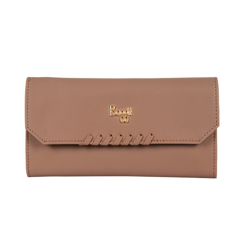 Agnes Pink Large Three Fold Wallet