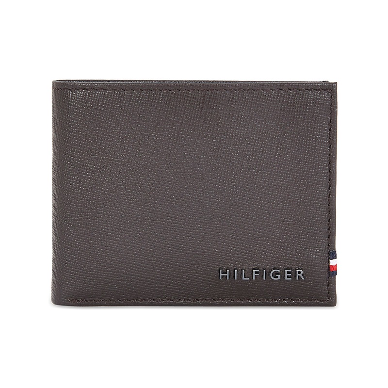 Tommy Hilfiger Sawyer Men's Leather Global Coin Wallet Choco Brown